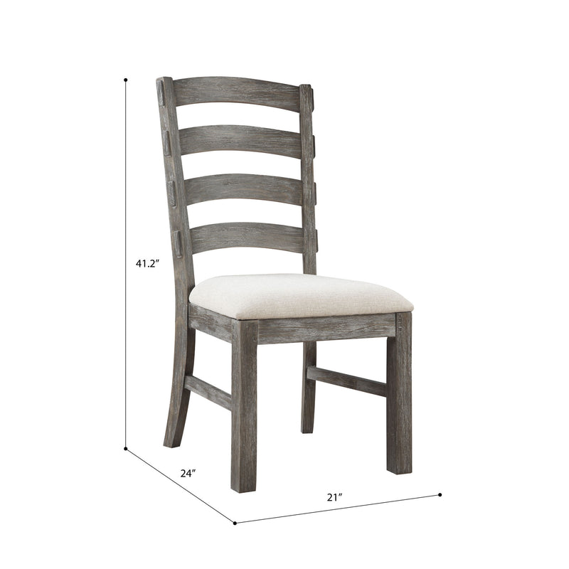 Sillas de comedor tapizadas (juego de 2) - Marrón - Madera