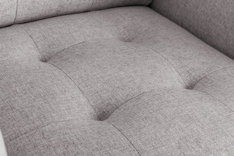 Victoria - Fabric Armchair With Metal Legs, Side Pockets, And Pillow