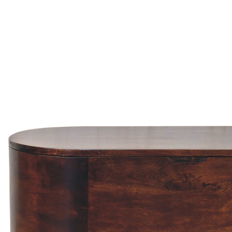 Rounded Lid Up Blanket Box