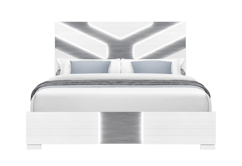 Optimus - 5 Piece King Bedroom Set - White