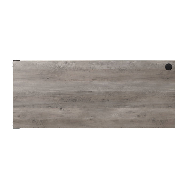 Zakawani - Writing Desk With Cabinet - Gray