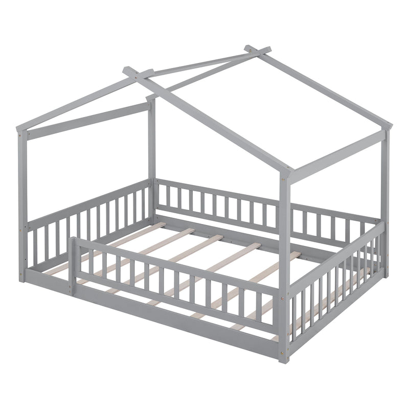 Bed House Bed Frame With Fence