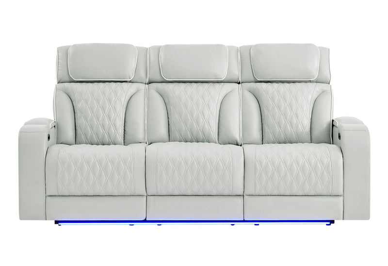 U8611 - 3 Piece Living Room Set (Sofa, Loveseat, Chair) - Silver