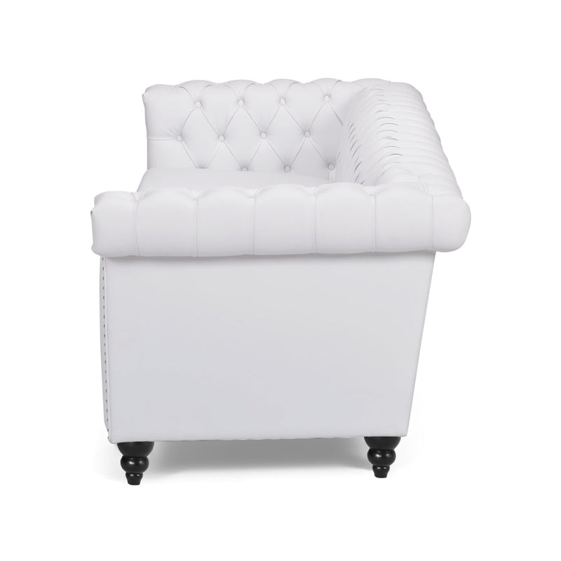 Chesterfield Style 3 Seater Sofa With Deep Button Tufting