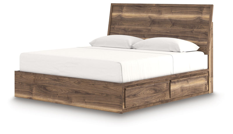 Chirason - Panel Bed With Storage