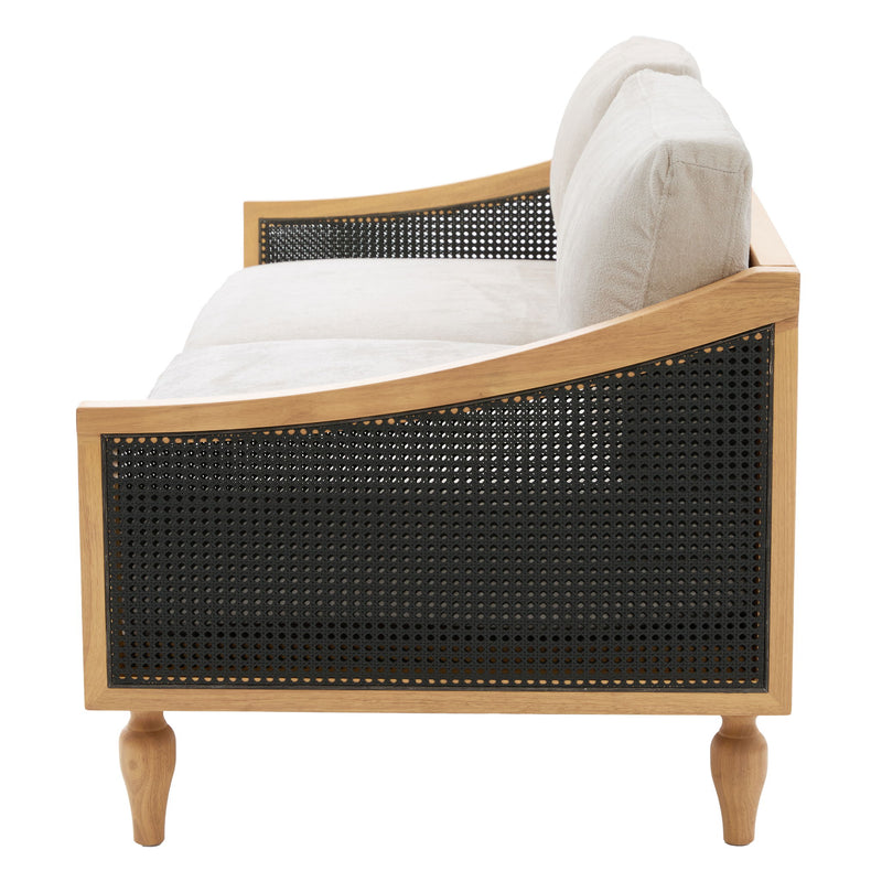 Loveseat Sofa With Armrests - Black