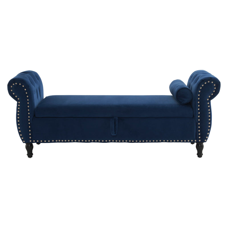 Luxurious Multifunctional Storage Ottoman Bench With Pillow