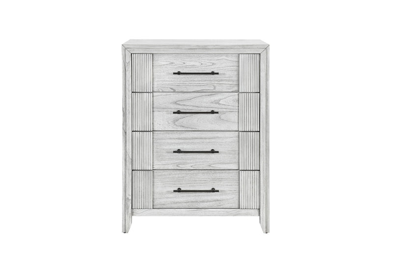 Elsie - 5 Piece King Bedroom Set - Light Gray
