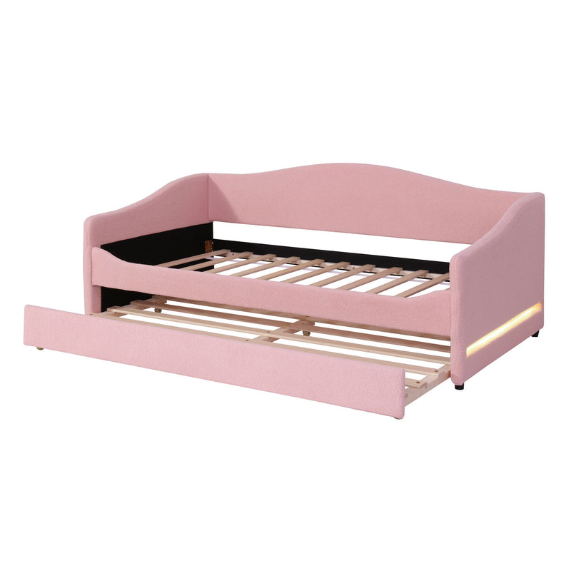 Design Upholstered Daybed With Light And Trundle