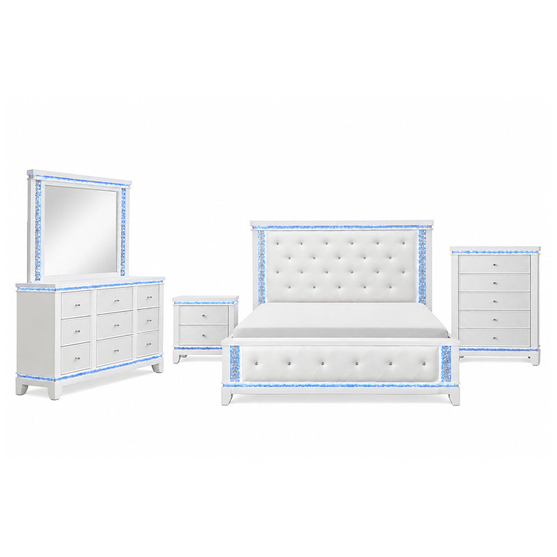 Adalid - Contemporary Bed With LED Lights
