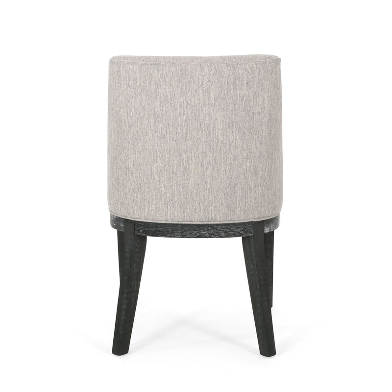 Modern Dining Chair With Durable Fabric Upholstery And Sturdy Wooden Frame (Set of 2)
