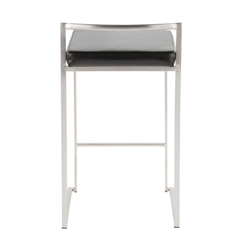 Fuji - Contemporary, Stackable Elegant Counter Stool (Set of 2)