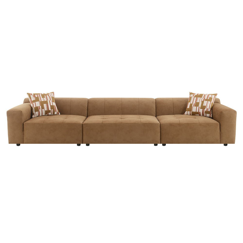 Zoey - Modular - RF Arm Chair With Pillow - Chocolate Suede