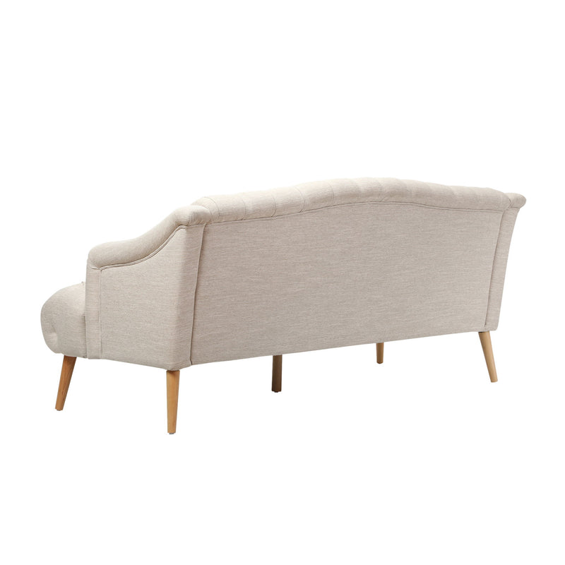 Comfy 3 Seat Sofa With Wooden Legs, For Living Room And Study