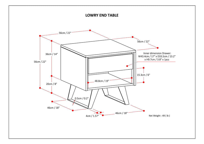 Lowry - Modern End Table