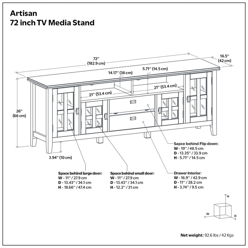 Artisan - TV Media Stand - Gray