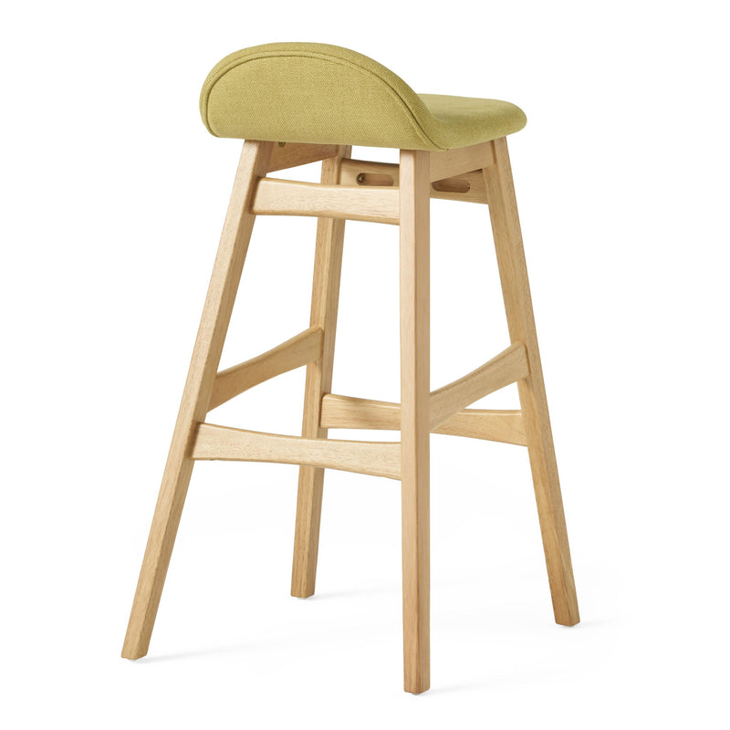 Contemporary Bar Stool With Stylish Seat And Small Backrest