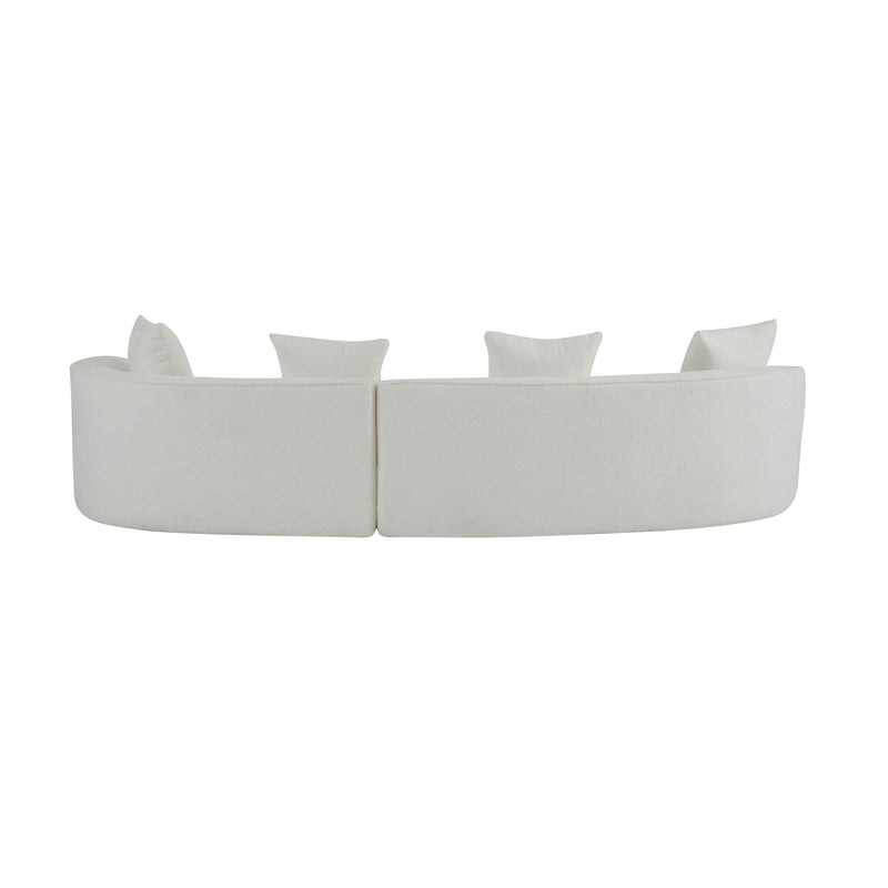 Elegant Curved Sectional Sofa With Full Foam Comfort