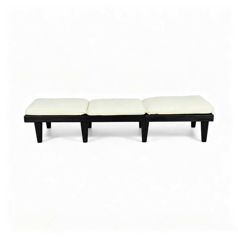 Ariana - Chaise Lounge With Cushion For Outdoor - Black