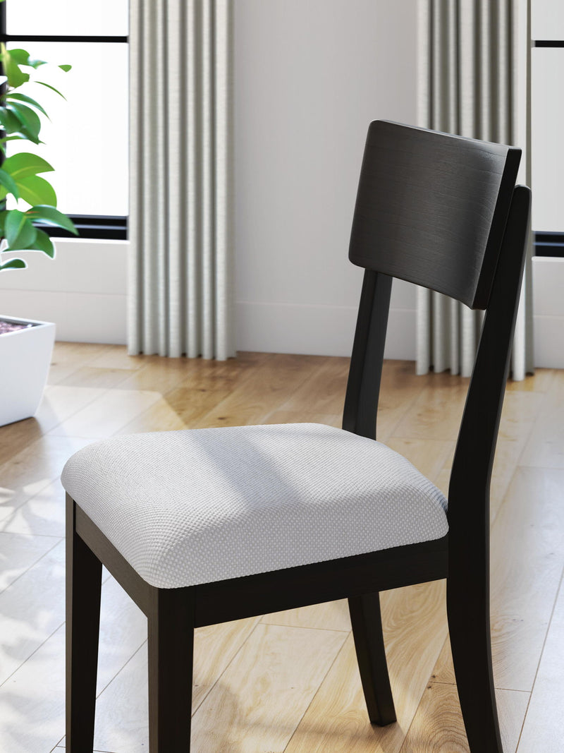 Portdown - Dining Upholstered Side Chair (Set of 2) - Black