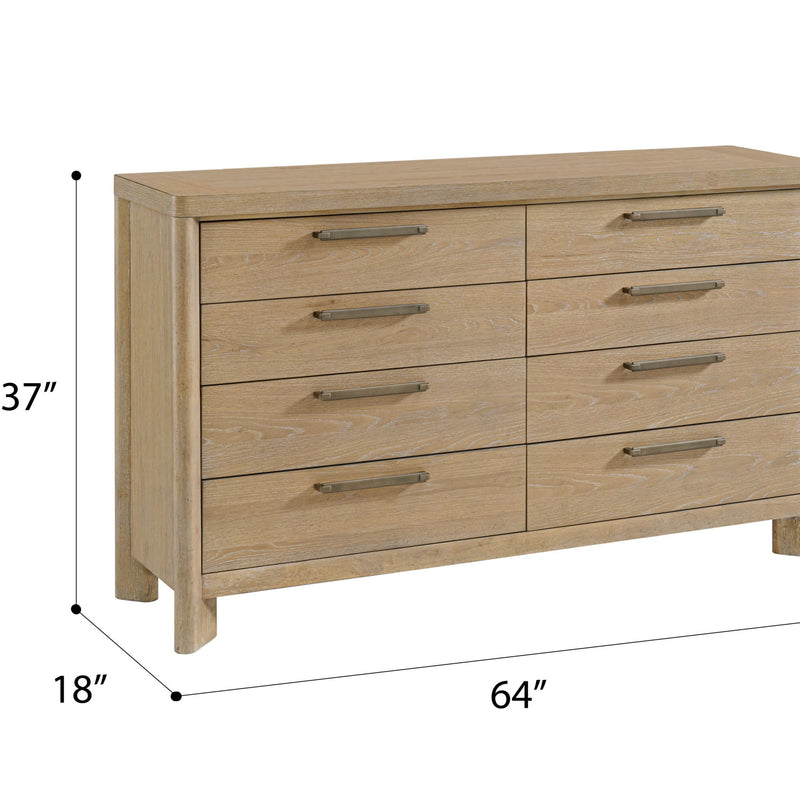 8 Drawer Dresser - Tan - Wood
