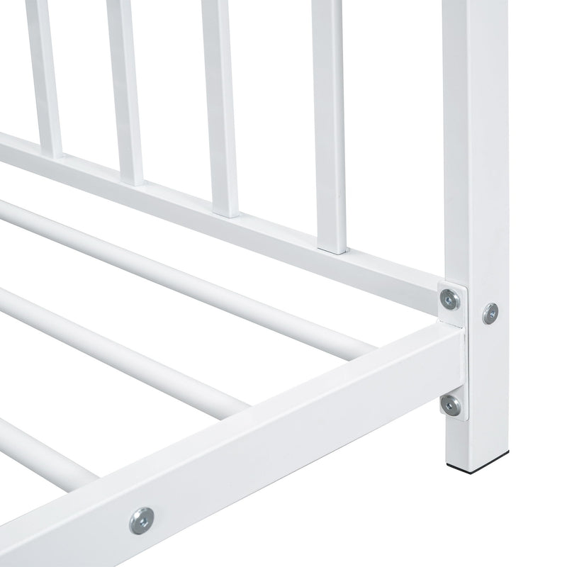 Metal House Platform Bed With Modern Design And Durable Frame