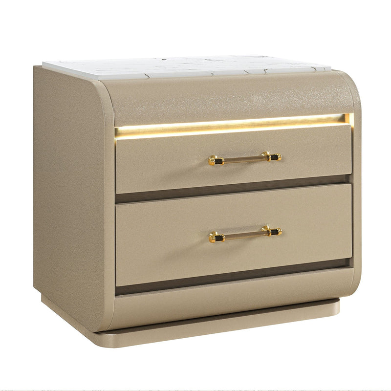 Gigi - 5 Piece Full Bedroom Set With LED Lights