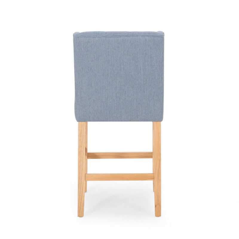 Vienna - Contemporary Fabric Tufted & Wingback Counter Stools (Set of 2)