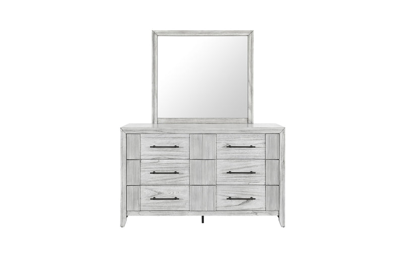 Elsie - 5 Piece King Bedroom Set - Light Gray
