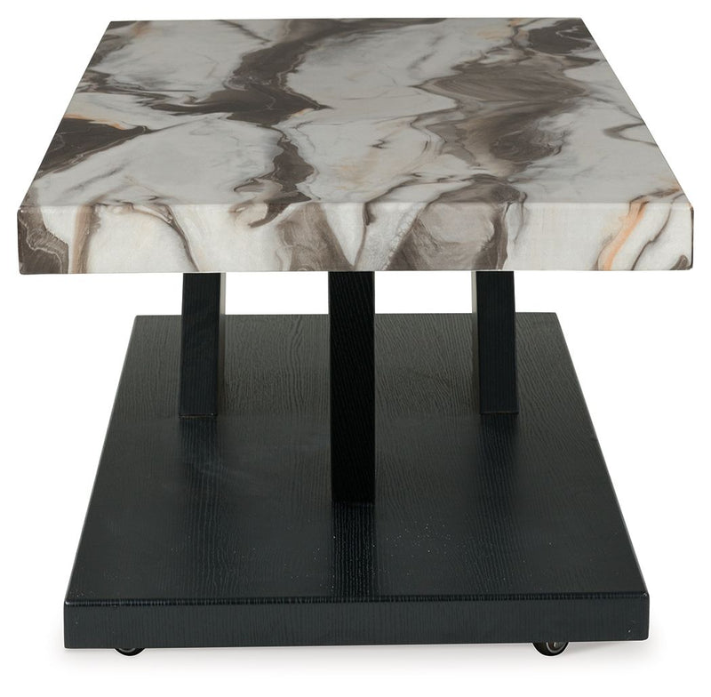 Cendill - Occasional Table Set (Set of 3) - Dark Brown / White / Black