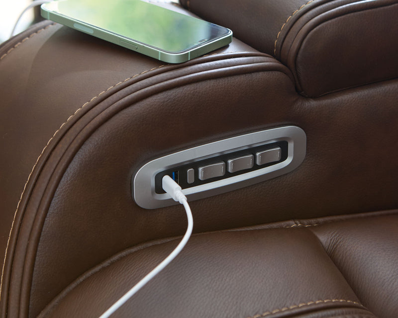 Knightington - Power Reclining Loveseat With Audio Seating
