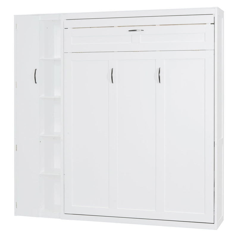 Murphy Wall Bed With Shelves, Wardrobe And LED Lights