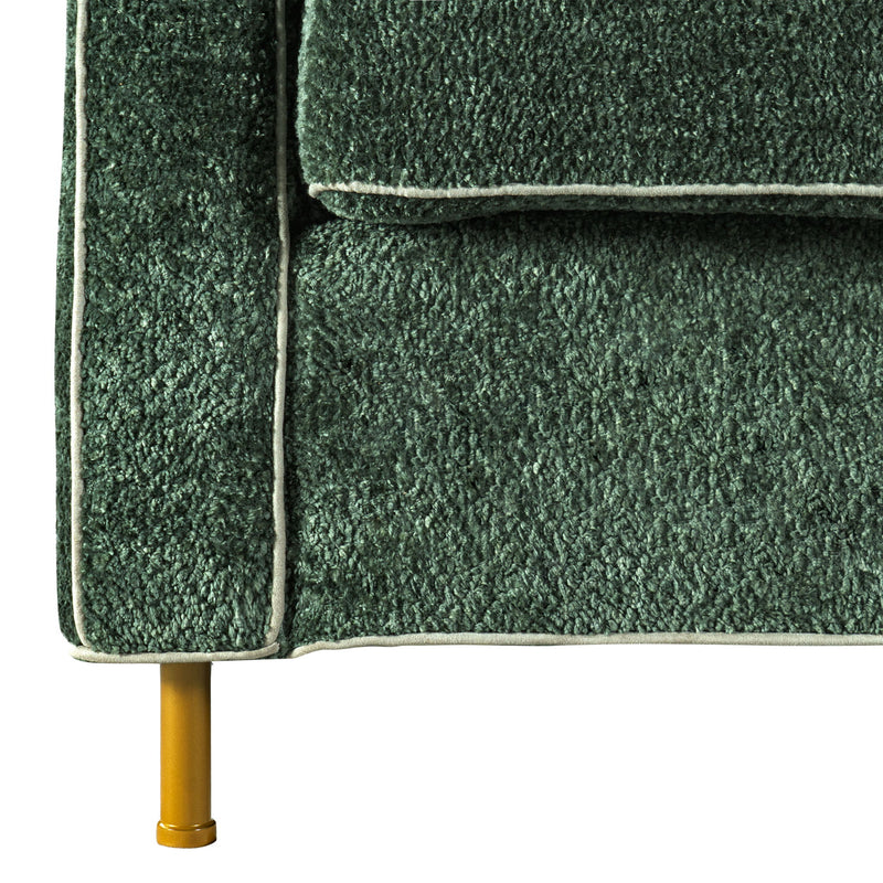 Accent Chair Upholstered Single Sofa With Square Arms, Sewn Pillow Back For Living Room