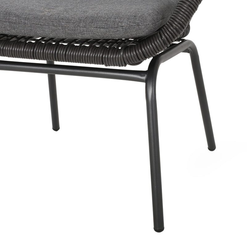 Outdoor Wicker Club Chair With Cushions (Set of 2)