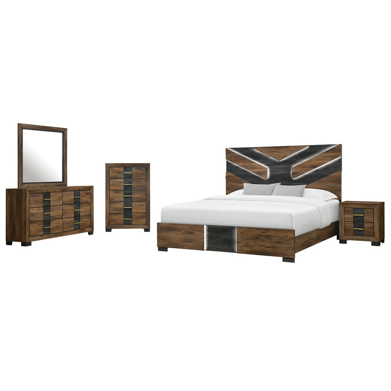 Prime - Dresser With 6 Drawers - Brown Black