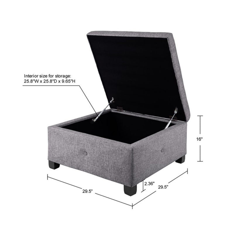 Aspen - Ottoman Soft Close Storage
