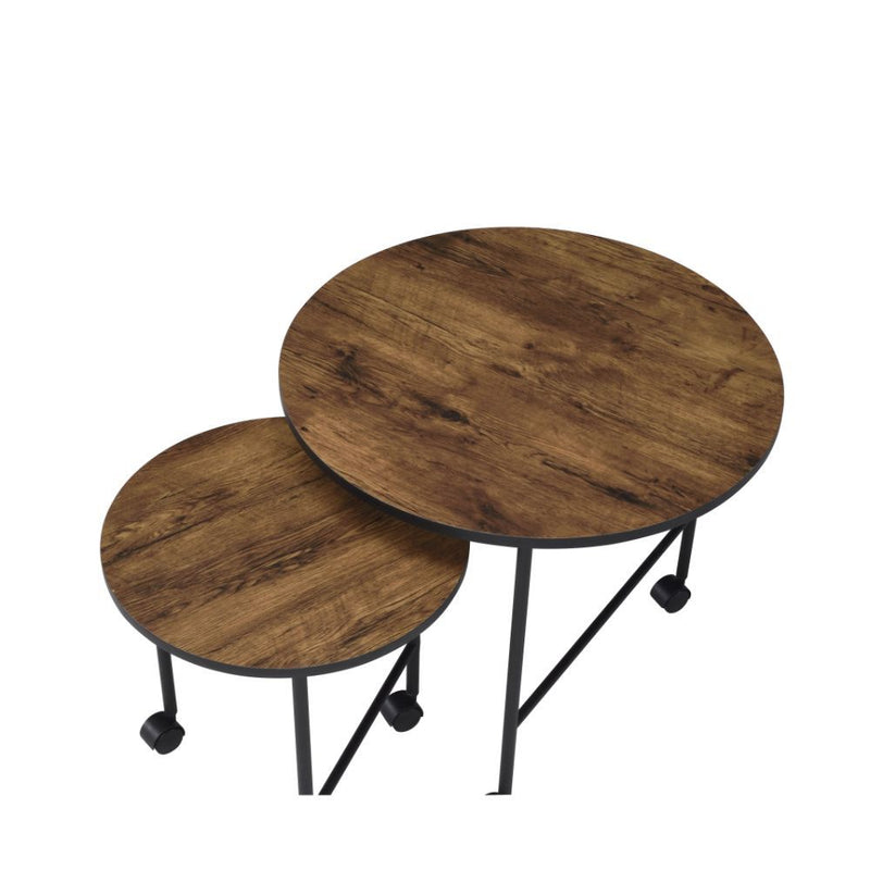 Oblis - Nesting Table Set - Vintage Oak