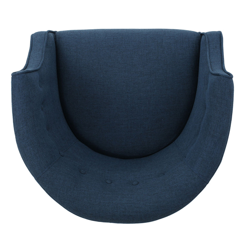 Contemporary Upholstered Club Chair With Button Tufting