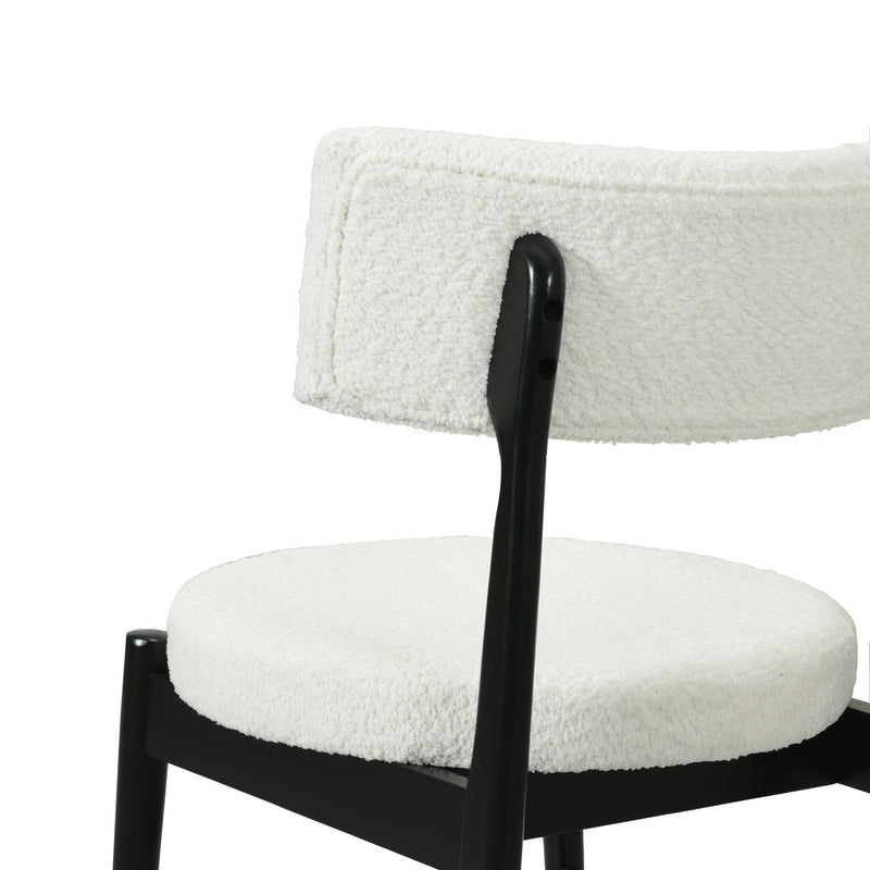 Mid Century Modern Counter Stools, Fabric Upholstered Chairs