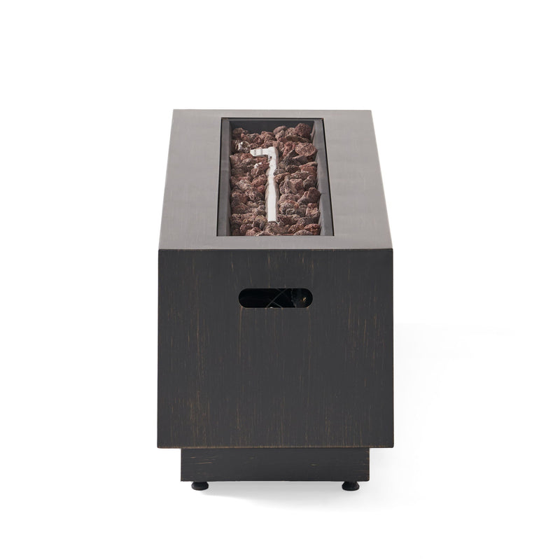 Modern Rectangular Iron Fire Pit 50, 000 Btu