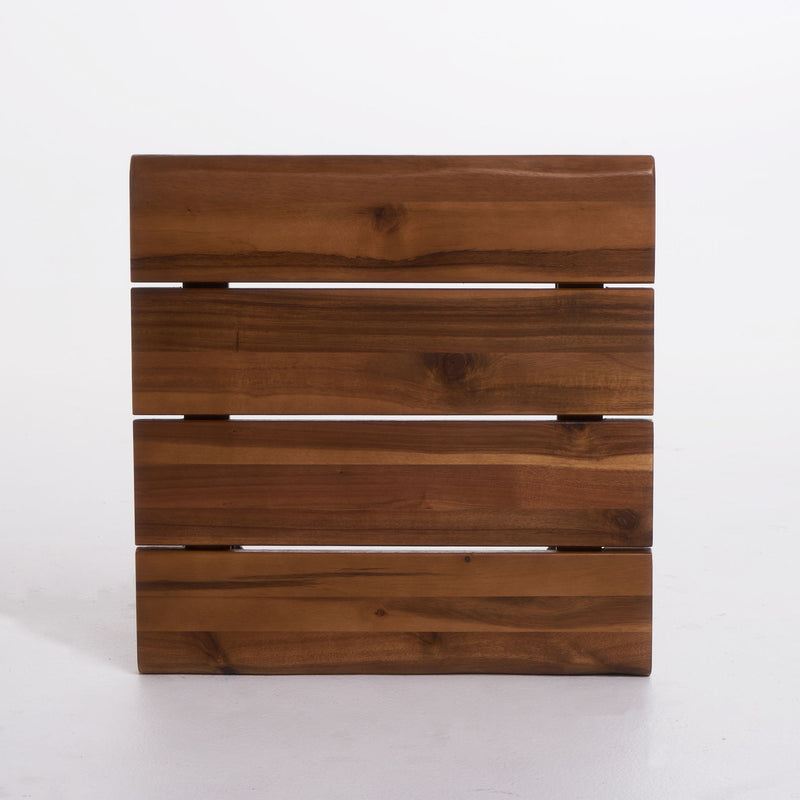 Zenith - Outdoor Industrial Accent Table (Set of 2) - Teak