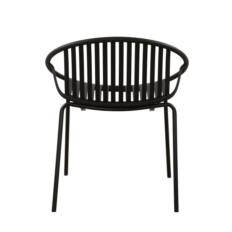 7 Piece Outdoor Modern Dining Set With Stackable Chairs