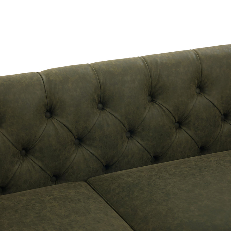 Chesterfield Sofa With Flared Arms For Living Room