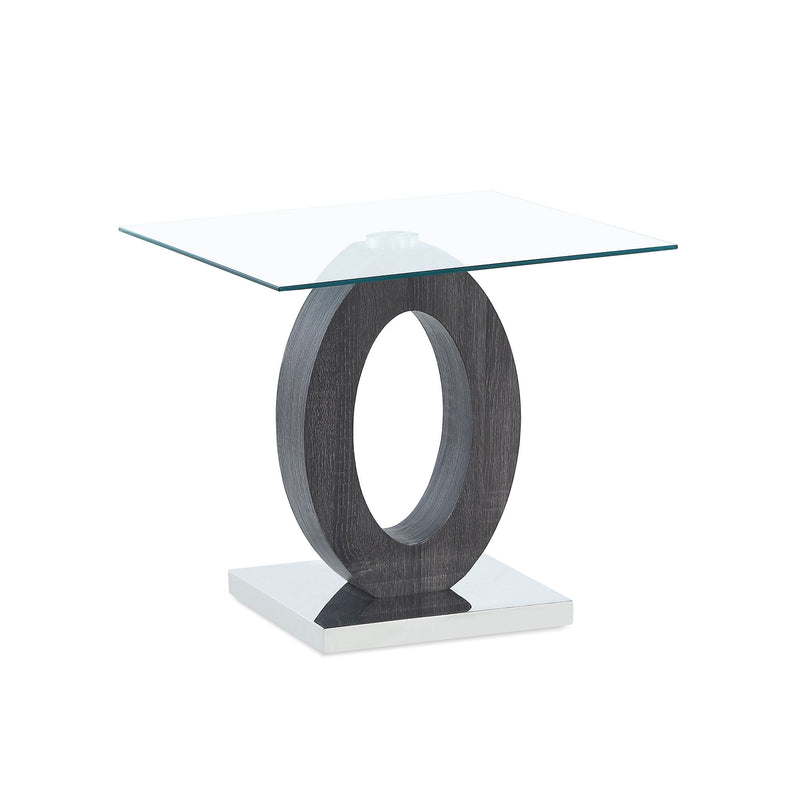 Tracker - End Table - Brown White