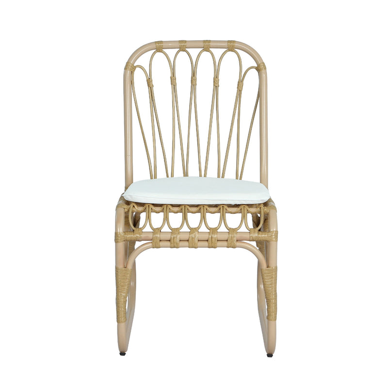 Outdoor Wicker Dining Chairs With Washable Cushion (Set of 2)