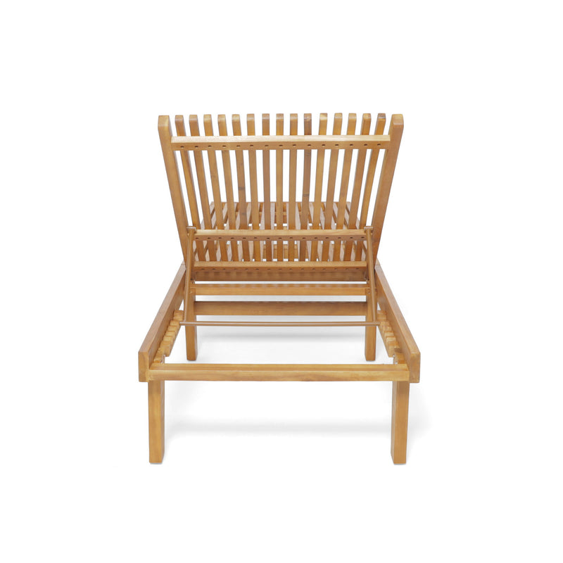 Nadine - Stylish Chaise Lounge Chair - Teak