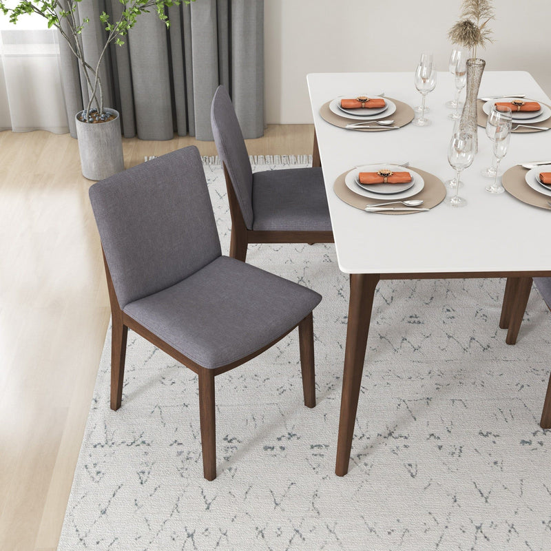 Laura - Mid-Century Modern Solid Wood Dining Chair (Set of 2)