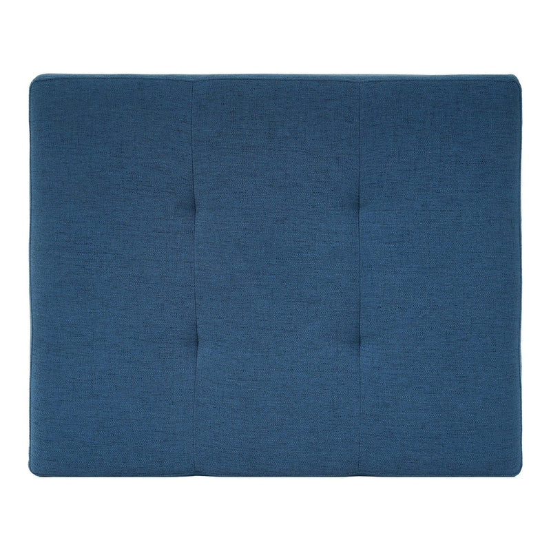 Ottoman, Compact Footrest For Living Room - Navy Blue