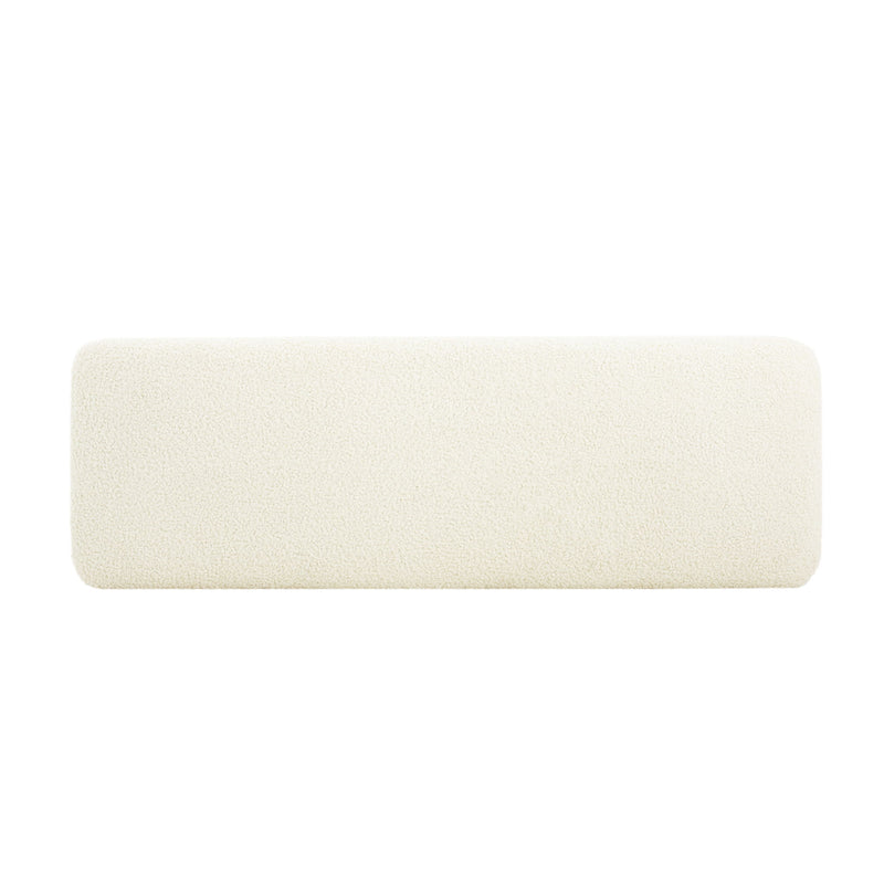Contemporary Ottoman With Foam Cushion And Durable Upholstery