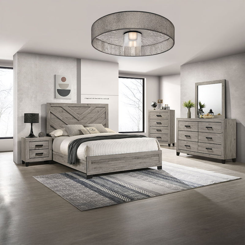 Mari - Nightstand - Light Gray Finish